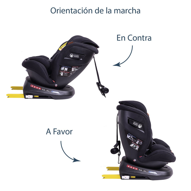 Silla de Auto Convertible Isofix Supra 360º Premium Gris
