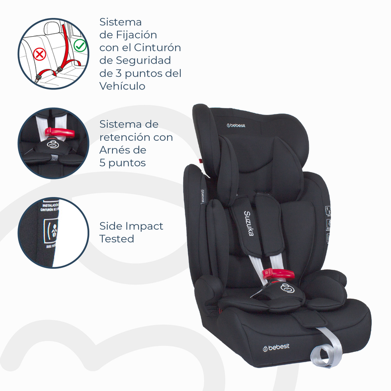 Silla de Auto Butaca Suzuka Negra