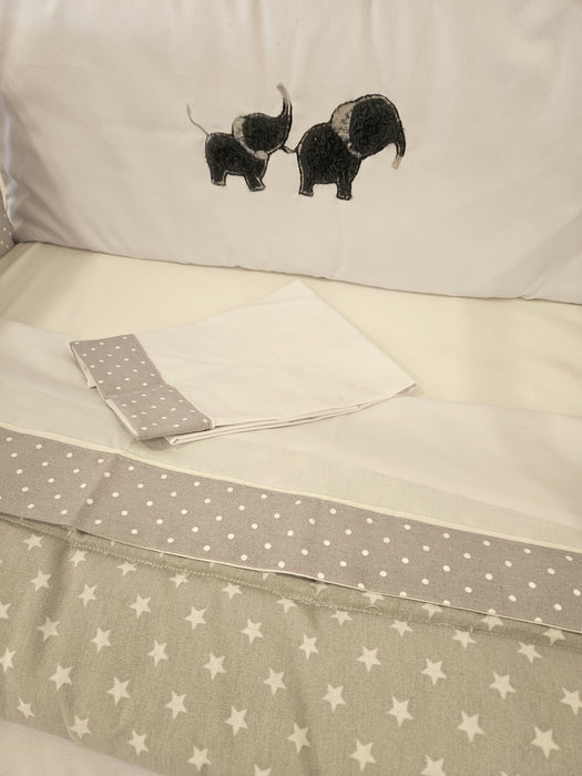 Set de Cuna Elefantes Blanco cuna 70