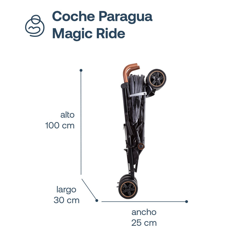 Coche Paragua Magic Ride Fiesta Gris Bebesit