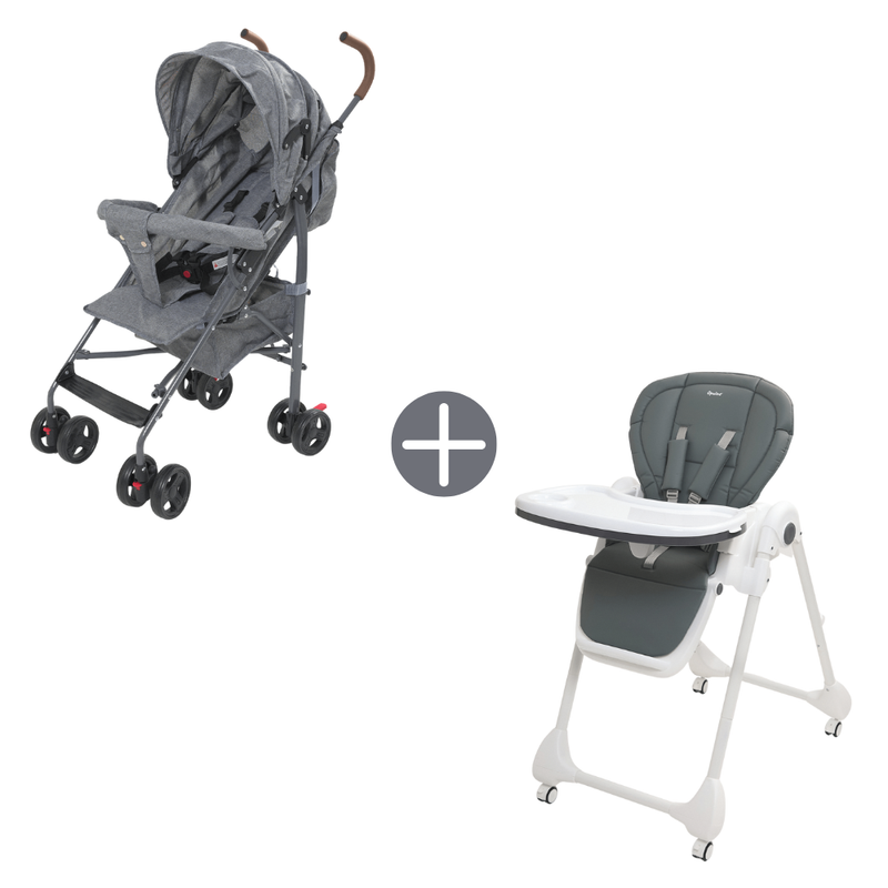 Pack Opaline Silla de Comer + Coche Paragua Fun