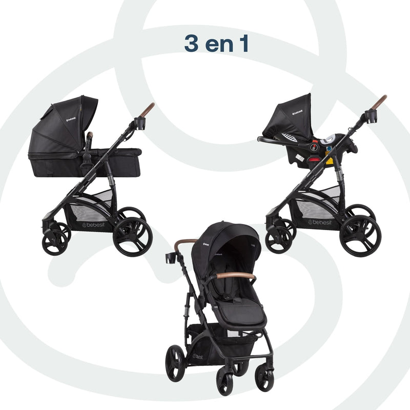Coche Cuna Travel System Quest LX Negro