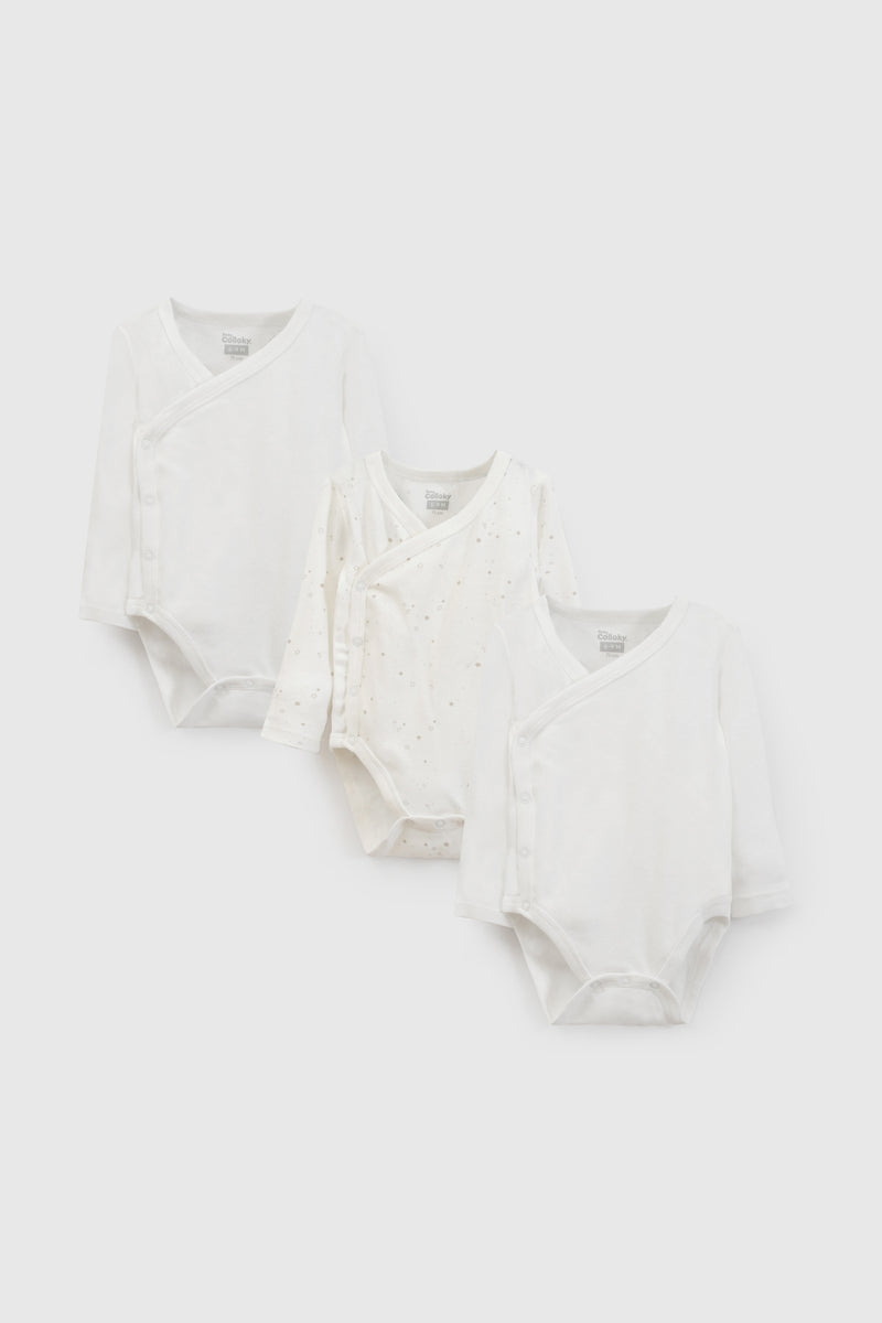 Pack X3 Body Blanco Unisex Con Broche