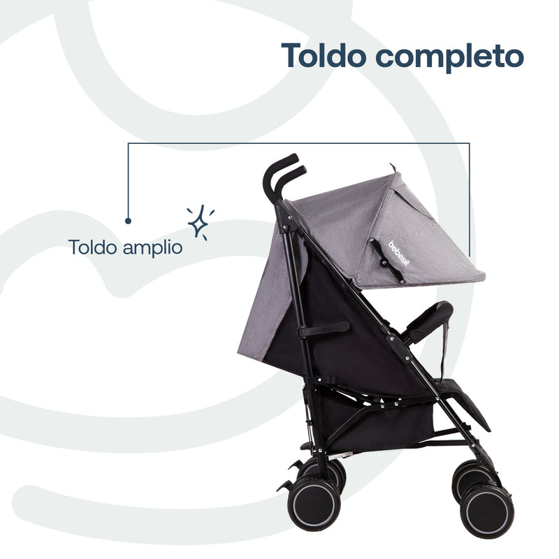 Coche Paragua Kronos Gris Oscuro Bebesit