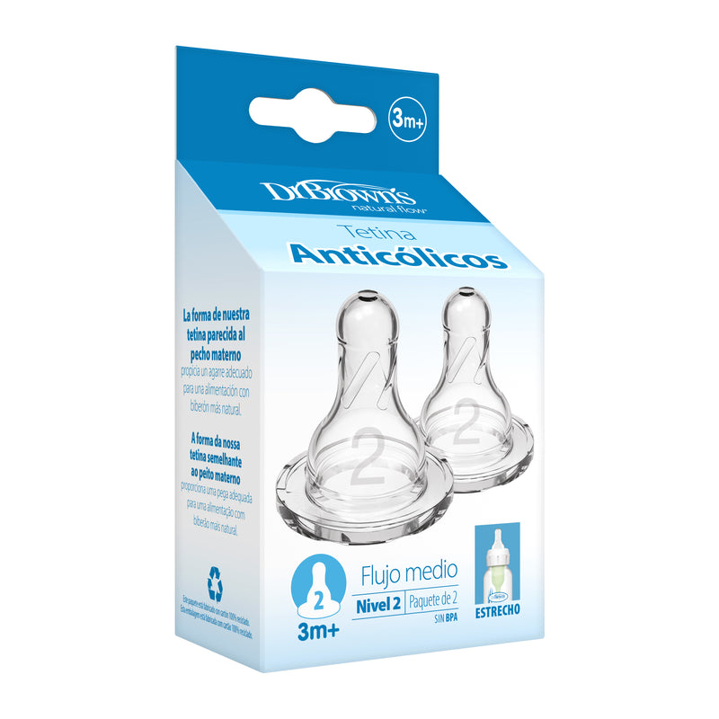 Tetina Anticólico Estándar 2UN 3M+ Dr. Brown's