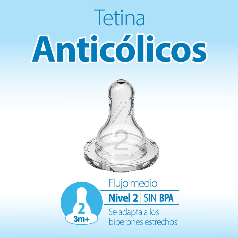 Tetina Anticólico Estándar 2UN 3M+ Dr. Brown's