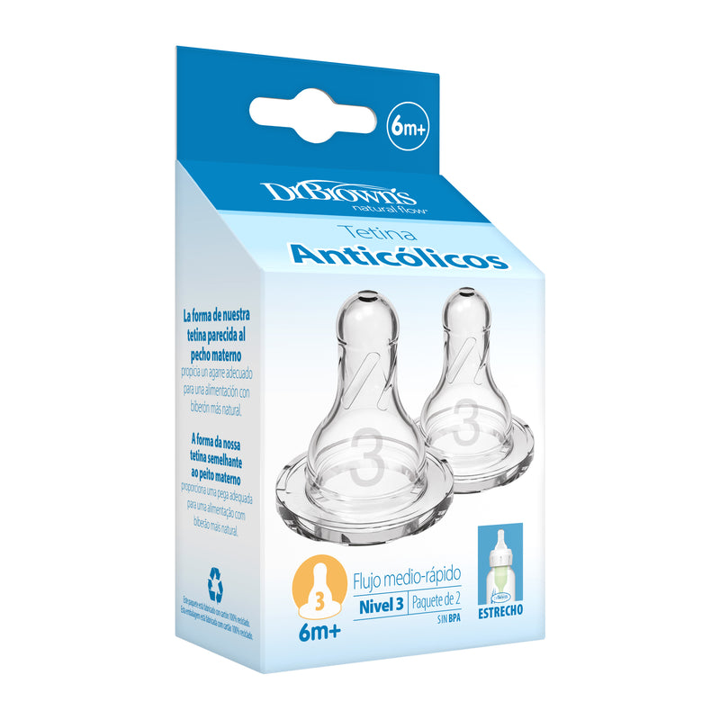 Tetina Anticólico Estándar 2UN 6M+ Dr. Brown's