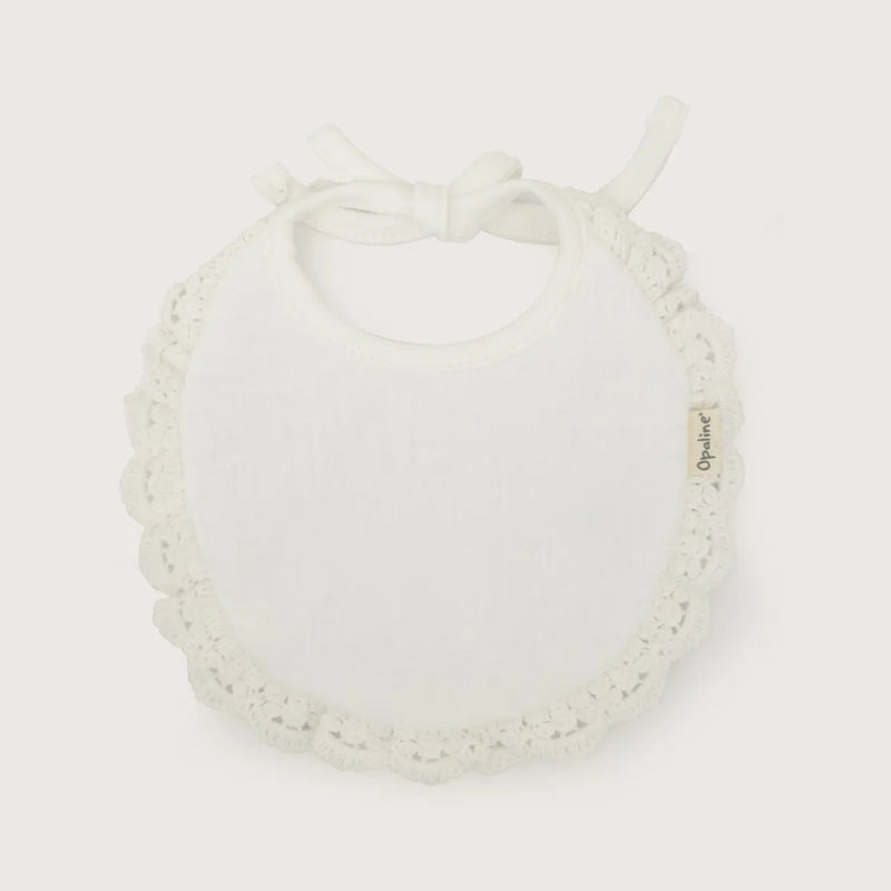 Babero Ceremonia Bebe Con Encaje Opaline