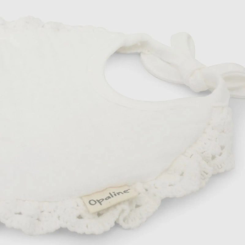 Babero Ceremonia Bebe Con Encaje Opaline