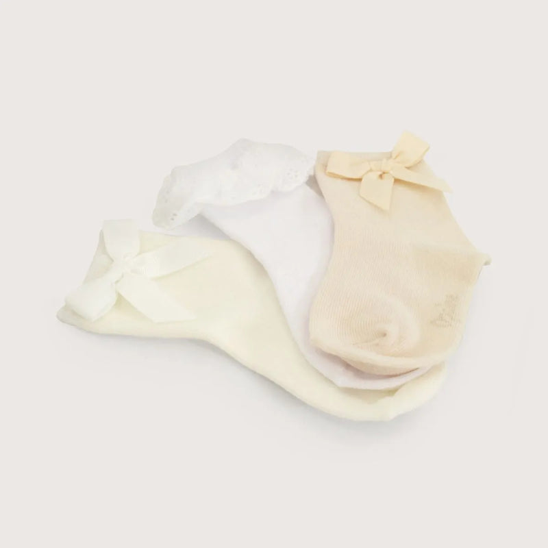 Pack De 3 Calcetines Con Cinta De Niña