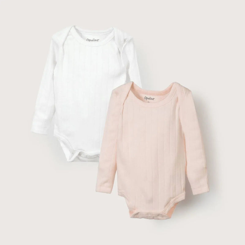 Pack De 2 Bodys Algodón Niña Rosado