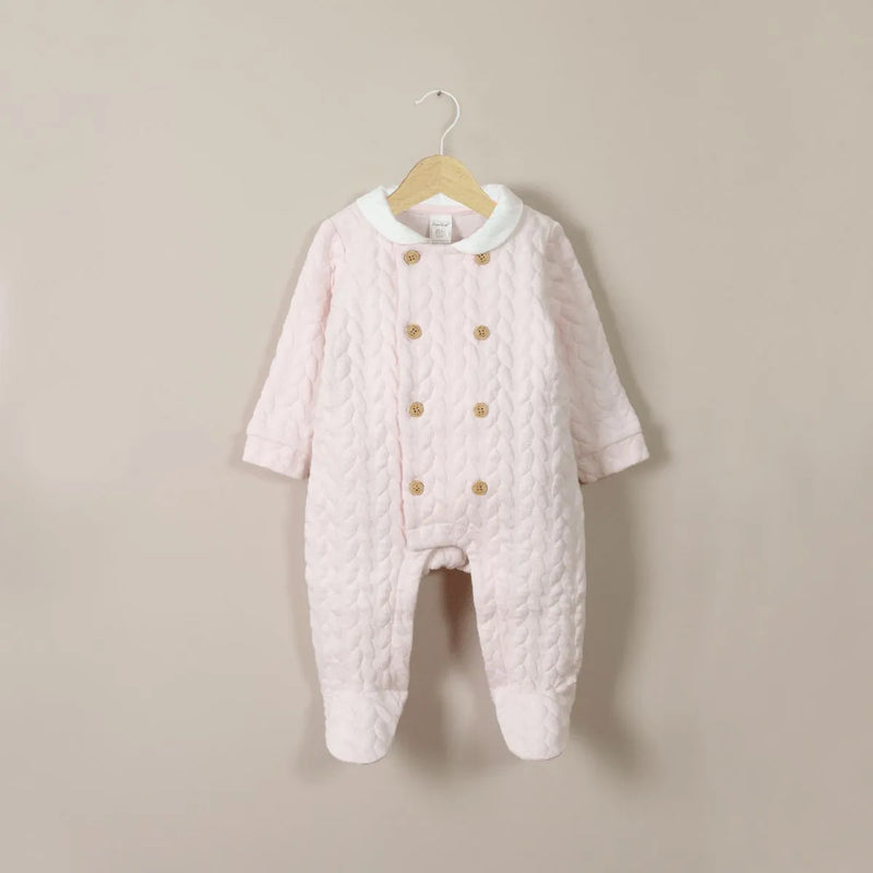 Oso Quilted Bebe Niña Rosado