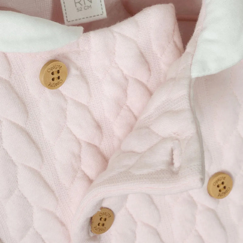 Oso Quilted Bebe Niña Rosado
