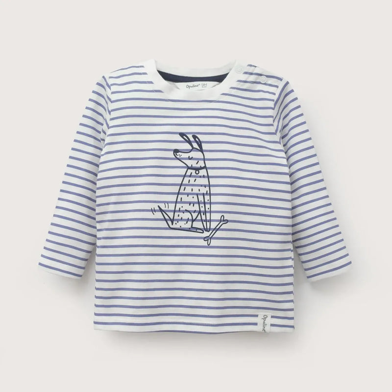 Polera Infant Niño Azul lineas