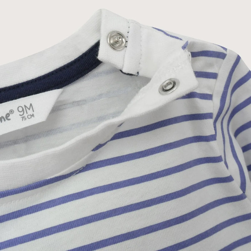 Polera Infant Niño Azul lineas