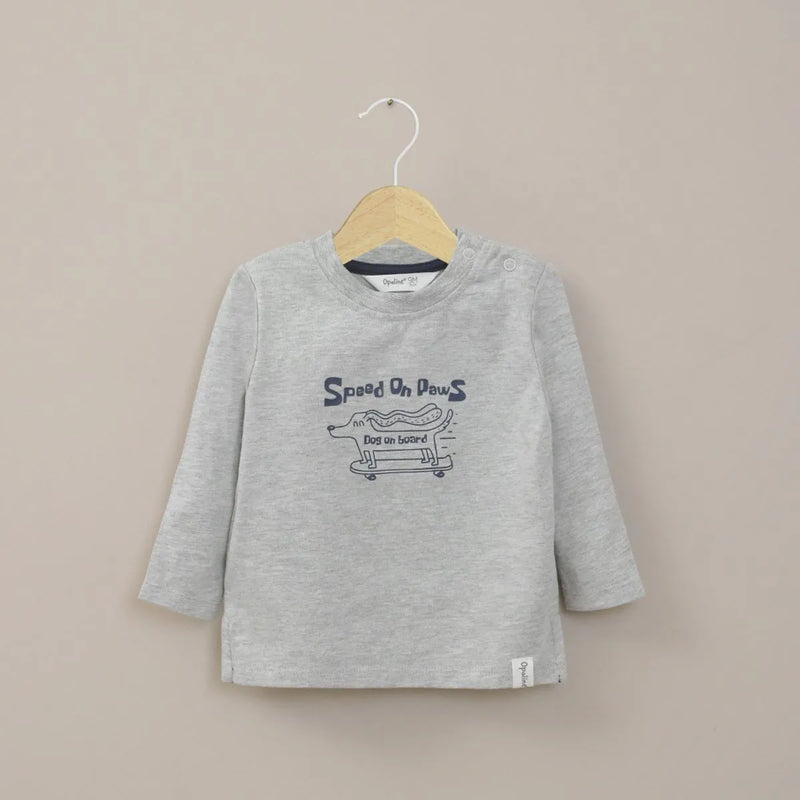 Polera Infant Niño Gris Melange