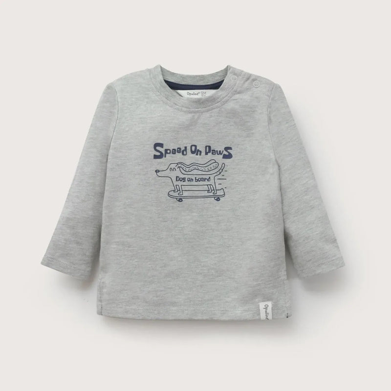 Polera Infant Niño Gris Melange