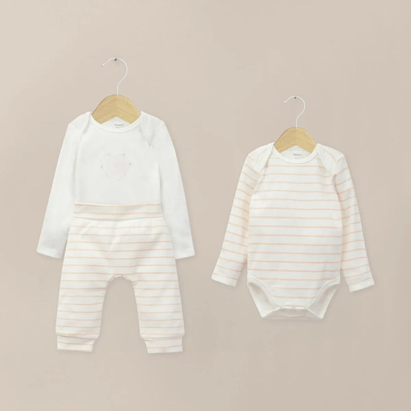 Conjunto de Bodies Bebe Niña Rosado