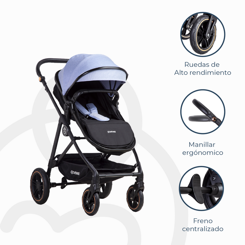 Coche Cuna Paseo Street Azul Bebesit