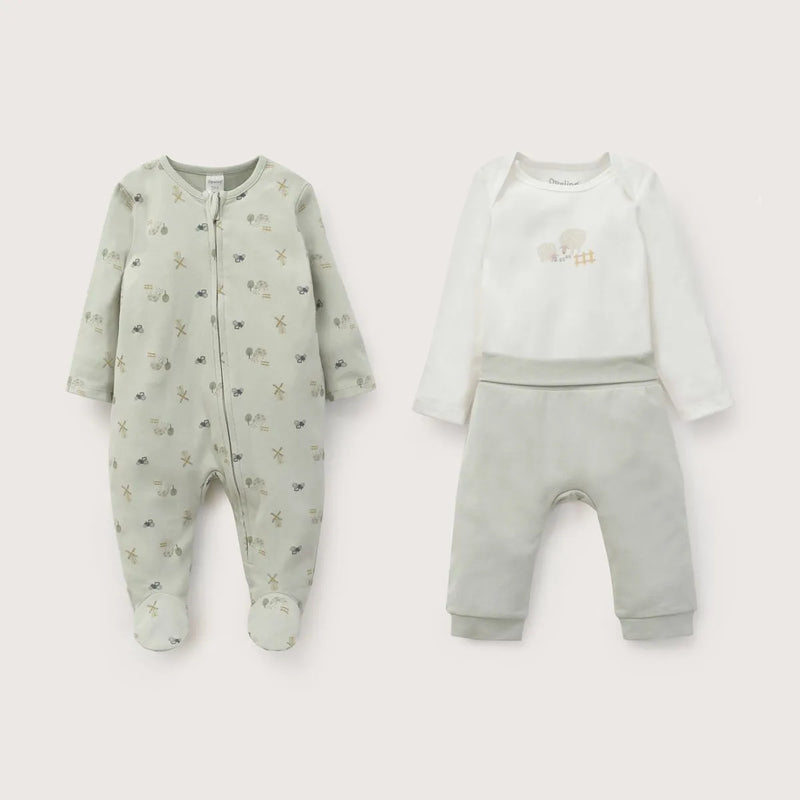 Conjunto Bebe Niño Menta