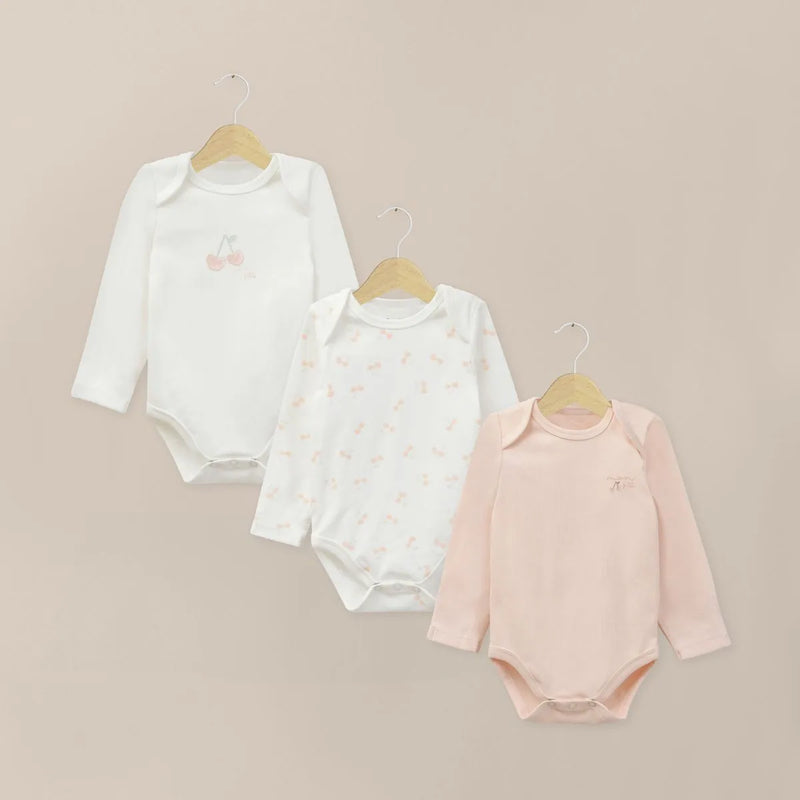 Pack Bodies Bebe Niña Guindas en Rosa Viejo