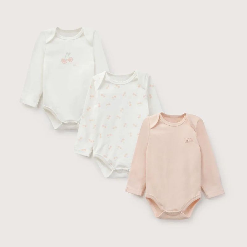 Pack Bodies Bebe Niña Guindas en Rosa Viejo