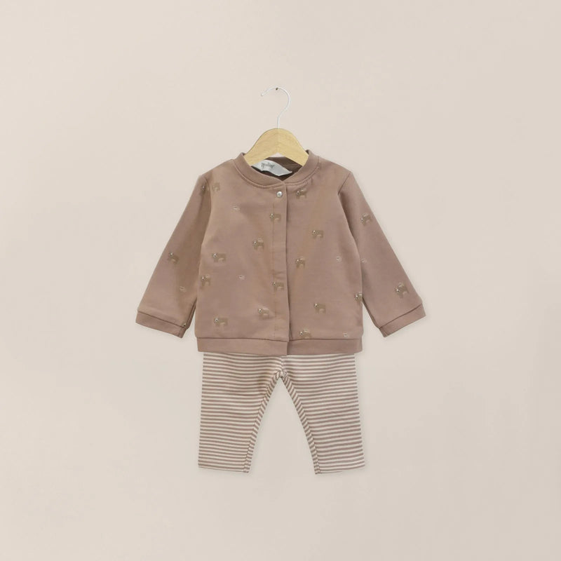 Conjunto Bebe Niño Cafe