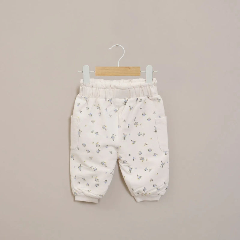 Pantalon Buzo Bebe Niña Crema
