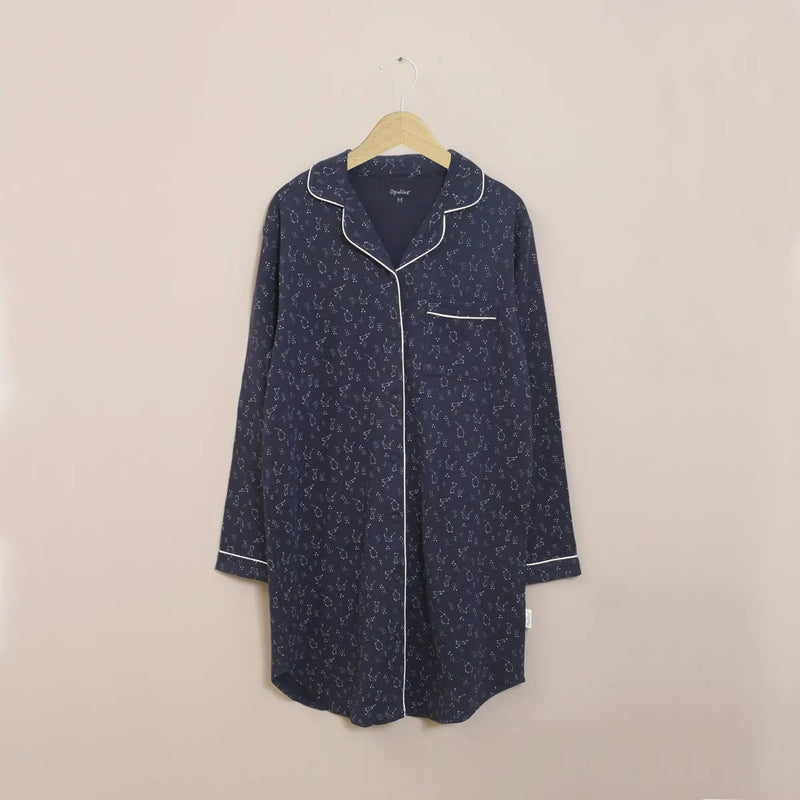 Pijama Camison Largo Azul
