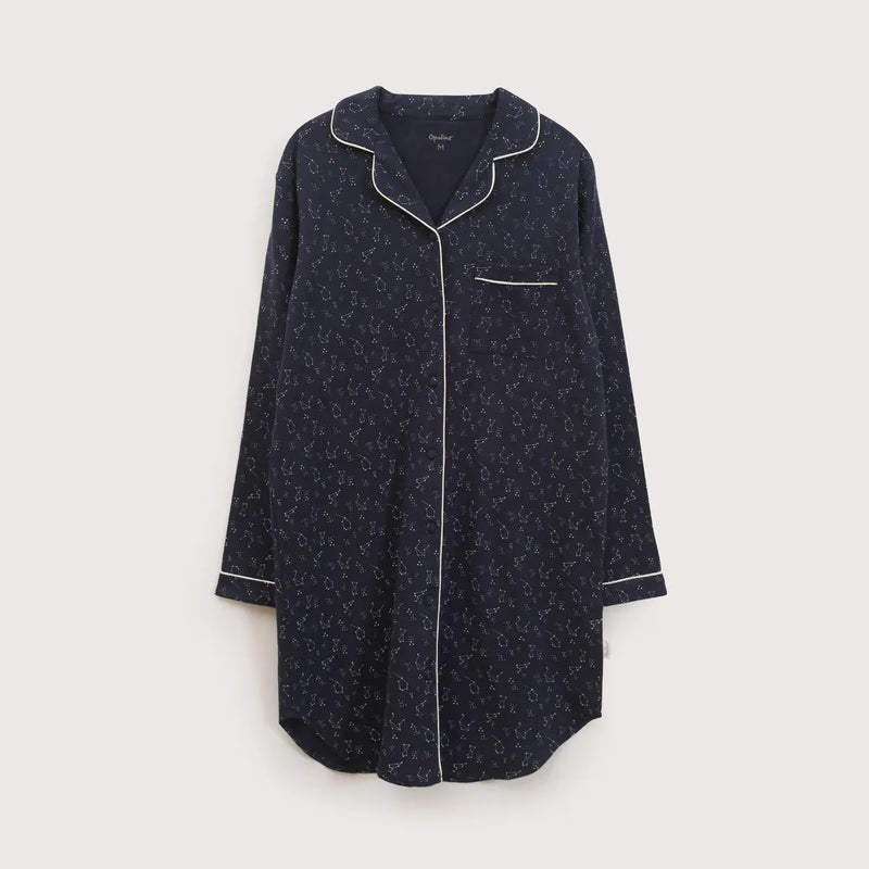Pijama Camison Largo Azul