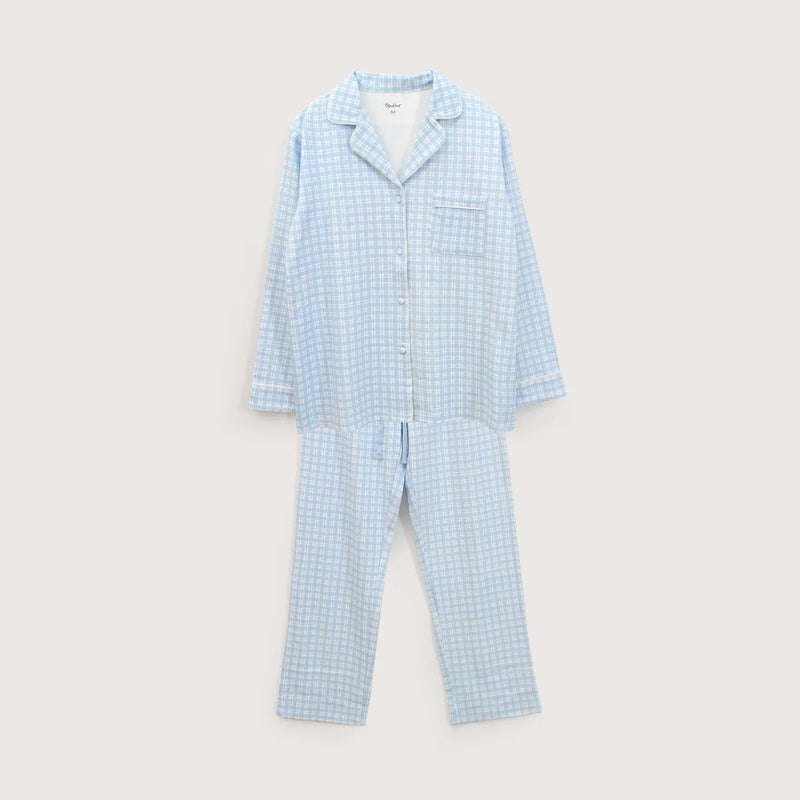 Pijama Conjunto De 2 Piezas De Mujer Celeste