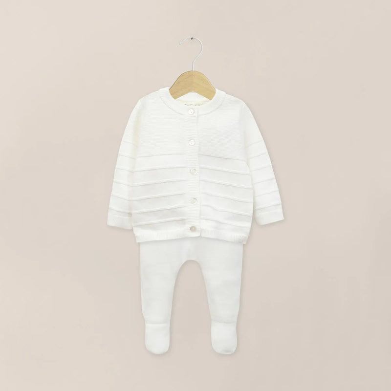 Conjunto Tejido Bebe Unisex Blanco