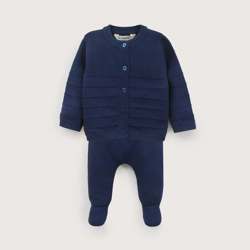 Conjunto Tejido Bebe Niño Azul