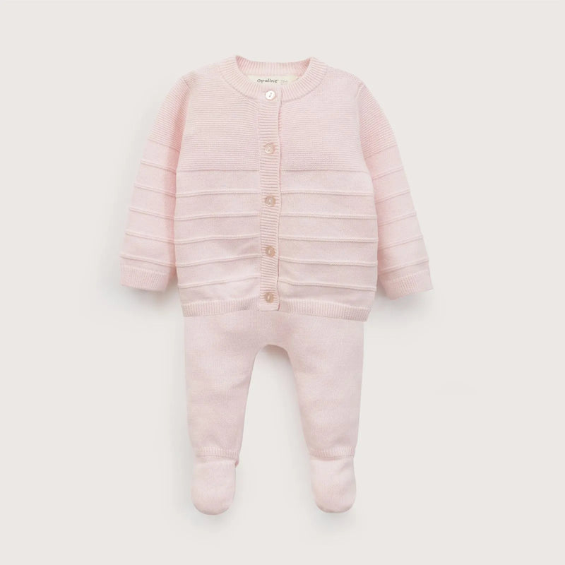 Conjunto Tejido Bebe Niña Rosado