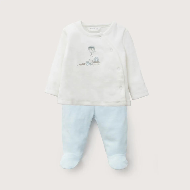 Conjunto Plush Bebe Niño Celeste