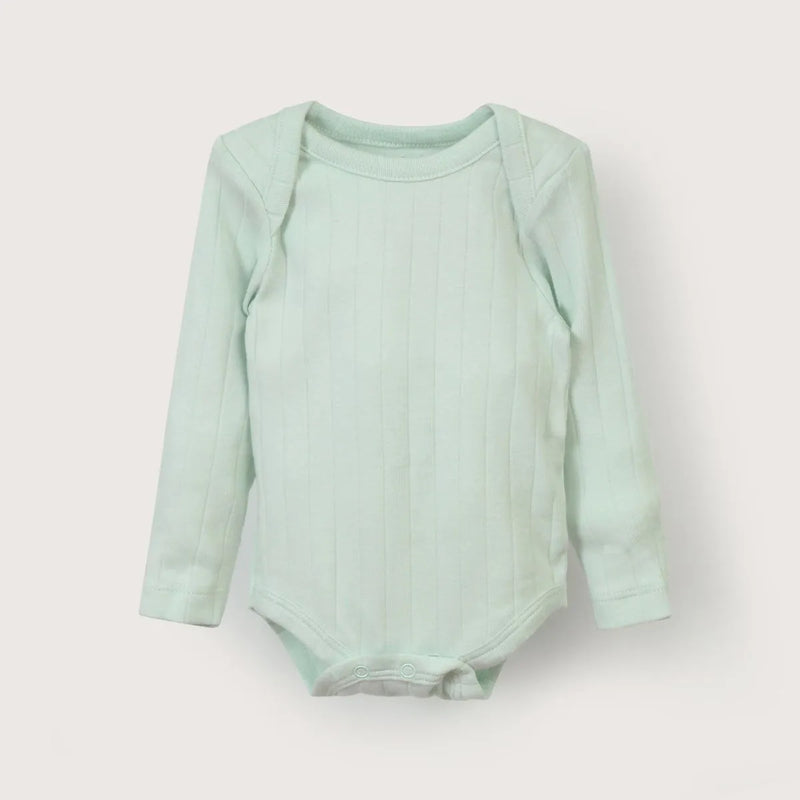 Pack 2 Bodys Algodón Rib Verde Bebé Unisex