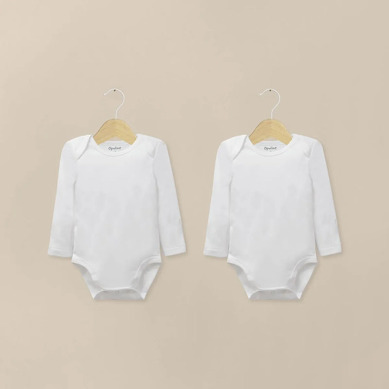 Pack 2 Bodys Algodón Blanco Bebé Unisex