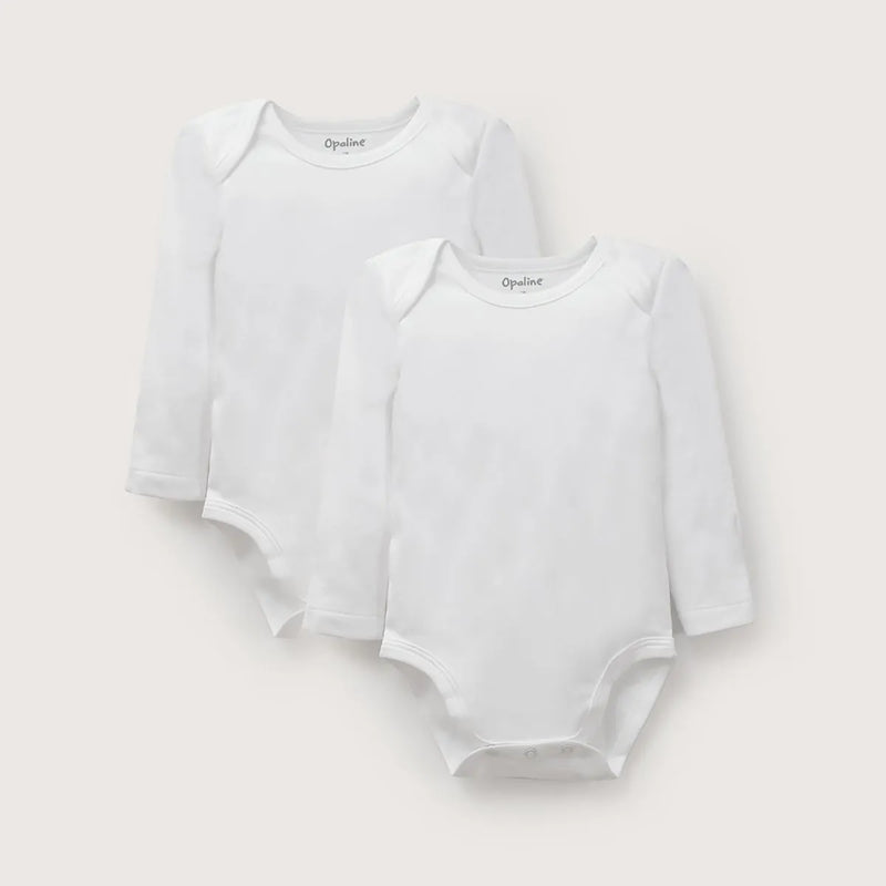 Pack 2 Bodys Algodón Blanco Bebé Unisex