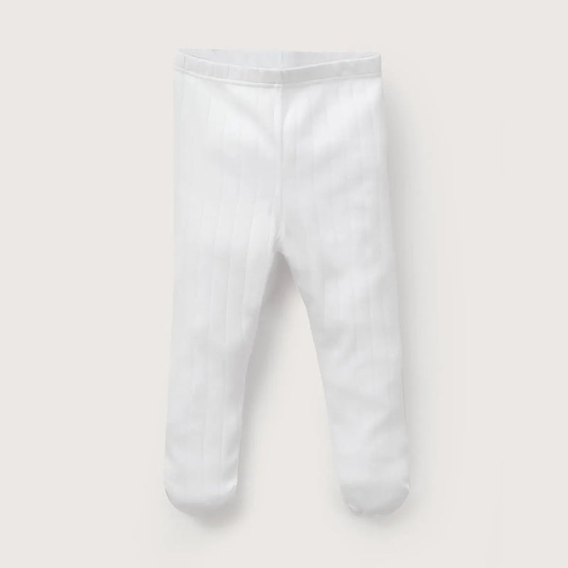 Pack 2 Pantys Algodón Rib Ajuar Blanco Bebé Unisex