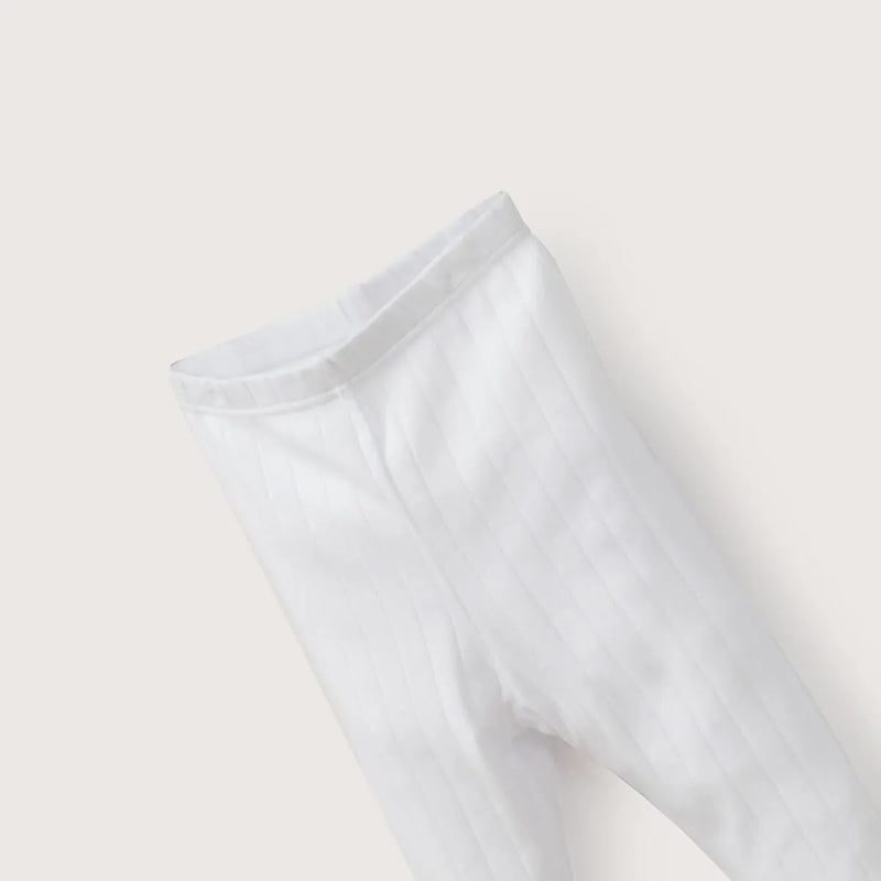 Pack 2 Pantys Algodón Rib Ajuar Blanco Bebé Unisex