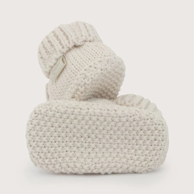 Pantufla Tejido Bebé Unisex Gato Blanco