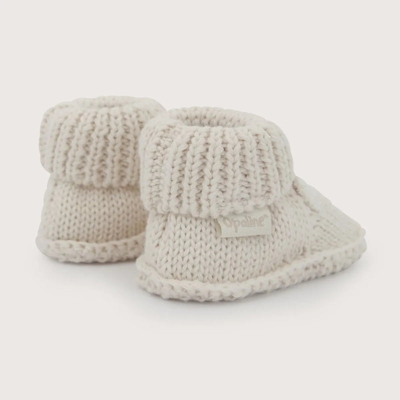 Pantufla Tejido Bebé Unisex Gato Blanco