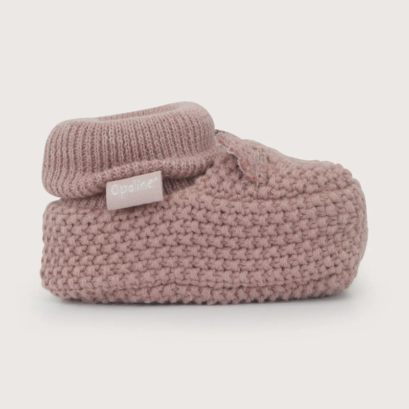 Pantufla Tejida Bebé Niña Zorrito Rosado