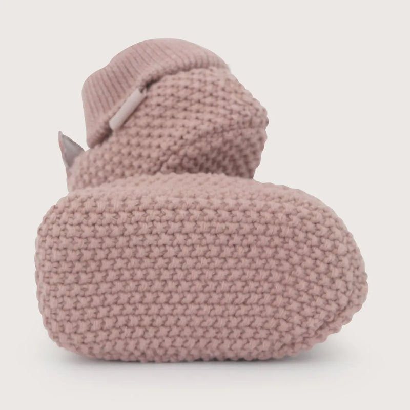 Pantufla Tejida Bebé Niña Zorrito Rosado