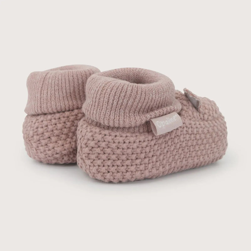 Pantufla Tejida Bebé Niña Zorrito Rosado