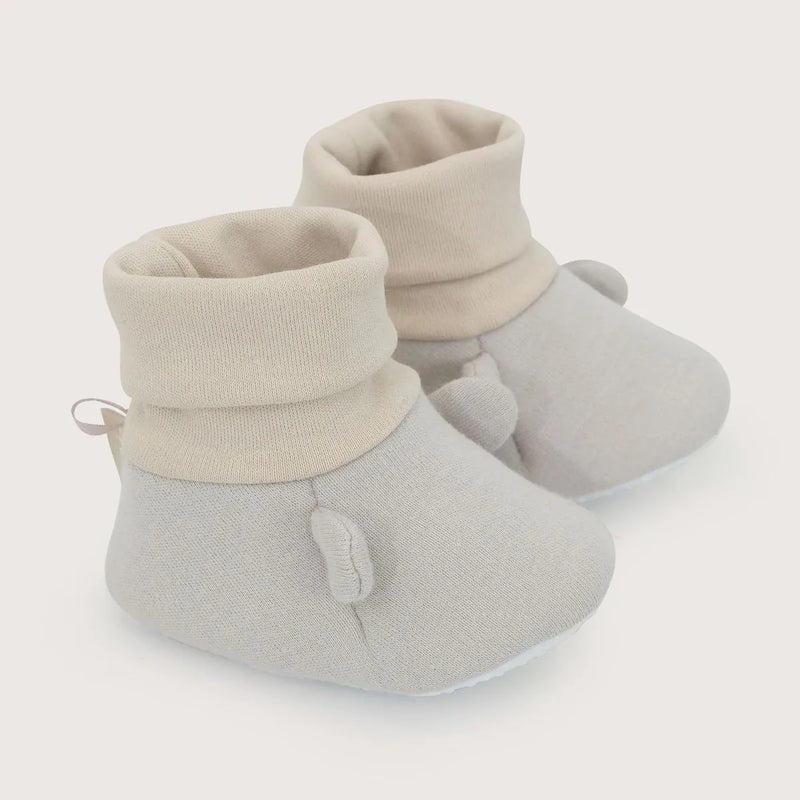 Pantufla Bebé Unisex Orejas Beige