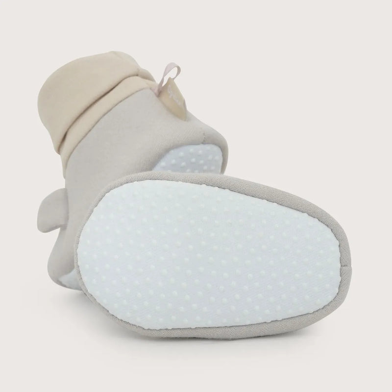 Pantufla Bebé Unisex Orejas Beige