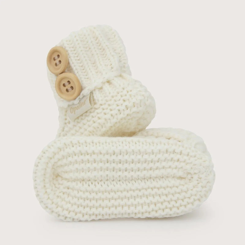 Pantufla Tejida Bebé Unisex Blanco