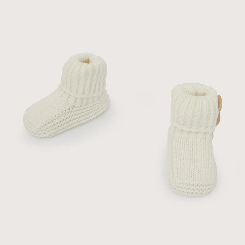 Pantufla Tejida Bebé Unisex Blanco