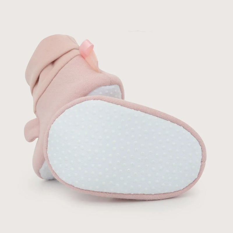 Pantufla Bebé Niña Orejas Rosada